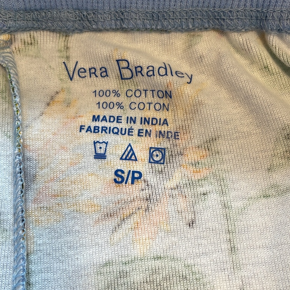 SOLD ON EBAY Vera Bradley Pajama Pants in Sunflower Sky size Small NWT - Picture 5 of 8
